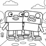 coloriage Los Primos Brainrot à imprimer gratuitement