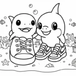 coloriage Los Primos Brainrot pour enfant de 7 ans