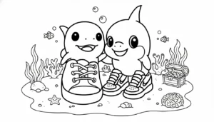 coloriage Los Primos Brainrot pour enfant de 7 ans