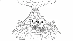 coloriage Los Primos Brainrot à imprimer pour enfant de 7 ans