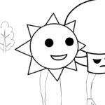 coloriage Mr Sun Sprunki a telecharger