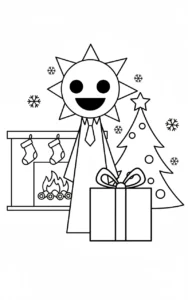 coloriage Mr Sun Sprunki a imprimer gratuitement