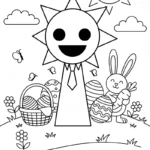 coloriage Mr Sun Sprunki à imprimer pdf gratuit