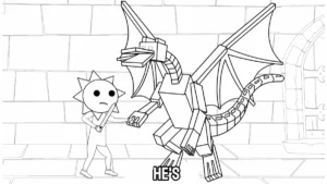 image pour coloriage Mr Sun Sprunki enfant