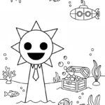 coloriage Mr Sun Sprunki pour enfant de à imprimer