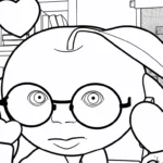 coloriage Odin Din Din Dun et apprentissage