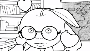 coloriage Odin Din Din Dun et apprentissage