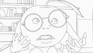 coloriage Odin Din Din Dun à imprimer pour enfant de 4 ans