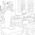 coloriage Odin Din Din Dun à imprimer kawaii