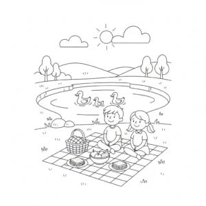 coloriage Pique Nique a colorier en ligne