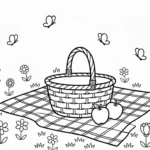 coloriage Pique Nique pour enfants à imprimer