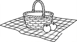 coloriage Pique Nique gratuit à imprimer