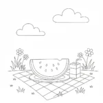 coloriage Pique Nique gratuit a imprimer