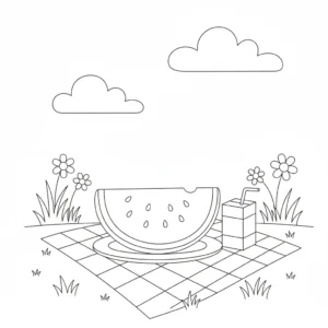 coloriage Pique Nique gratuit a imprimer