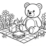 coloriage Pique Nique à imprimer pour enfant de 10 ans