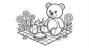 coloriage Pique Nique à imprimer pour enfant de 10 ans