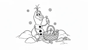 coloriage Pique Nique et découpage à imprimer
