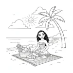 image pour coloriage Pique Nique enfant