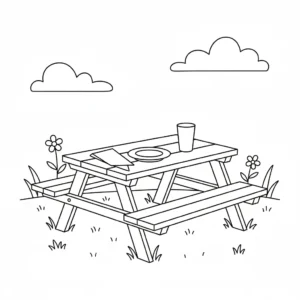 coloriage Pique Nique a imprimer gratuit