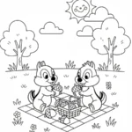 coloriage Pique Nique en ligne pour enfant