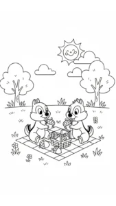coloriage Pique Nique en ligne pour enfant