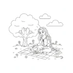 coloriage Pique Nique en ligne pour enfant
