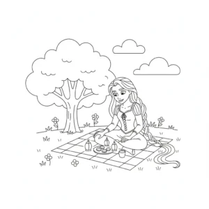 coloriage Pique Nique en ligne pour enfant