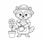coloriage Raton Laveur de pour enfants