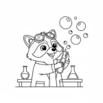 coloriage Raton Laveur educatif pour enfant