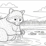 coloriage Raton Laveur pour enfant de 10 ans