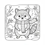 coloriage Raton Laveur a dessiner et imprimer
