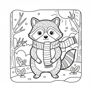coloriage Raton Laveur a dessiner et imprimer