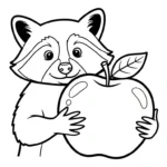coloriage Raton Laveur a imprimer pour enfant de 4 ans