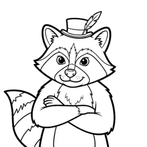 coloriage Raton Laveur a imprimer gratuit