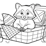 coloriage Raton Laveur gratuit à imprimer