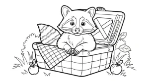 coloriage Raton Laveur gratuit à imprimer