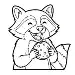 coloriage Raton Laveur à imprimer pour enfant de 10 ans