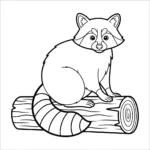 coloriage Raton Laveur a dessiner et imprimer