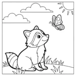 coloriage Raton Laveur à imprimer pdf
