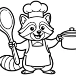 coloriage Raton Laveur à imprimer gratuitement