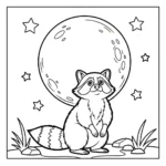 coloriage Raton Laveur gratuit à imprimer