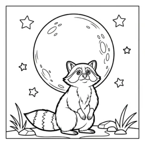 coloriage Raton Laveur gratuit à imprimer