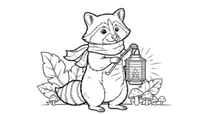 coloriage Raton Laveur a dessiner et imprimer