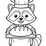 coloriage Raton Laveur a dessiner et imprimer