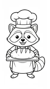 coloriage Raton Laveur a dessiner et imprimer