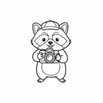 coloriage Raton Laveur a imprimer gratuit