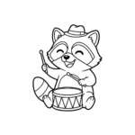 coloriage Raton Laveur à imprimer gratuitement