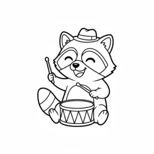 coloriage Raton Laveur à imprimer gratuitement