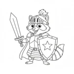 coloriage Raton Laveur à imprimer pdf