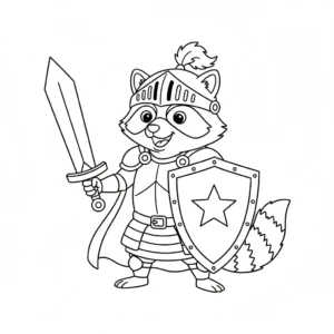 coloriage Raton Laveur à imprimer pdf